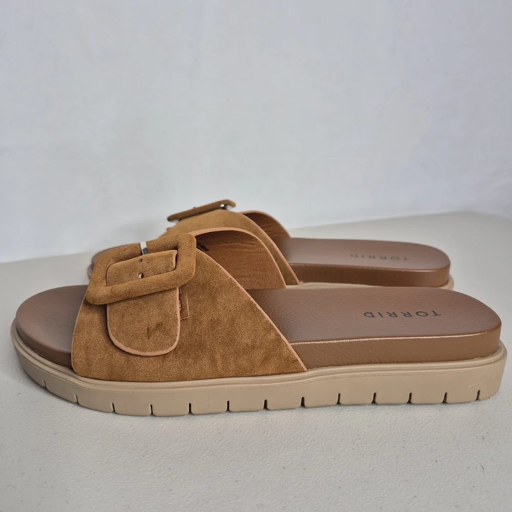 Torrid Buckle Slide Sandals - Size 8WW